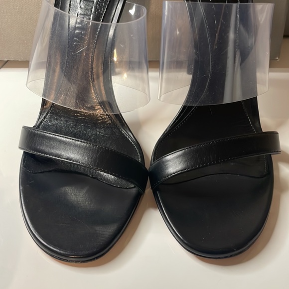 New Alexander McQueen black/crystal high heel sandals Size 37 - Picture 2 of 8